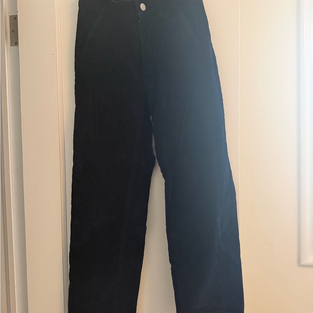 Everlane Black Corduroy Wide-Leg Trousers